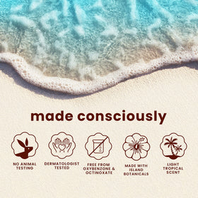 Hawaiian Tropic applying sunscreen at beach for broad-spectrum protection