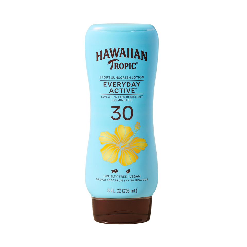 Hawaiian Tropic front packaging showing SPF 30 and coconut scent benefit