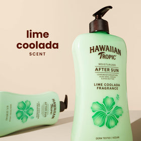 Hawaiian Tropic close-up texture shot showing smooth moisturizing lotion