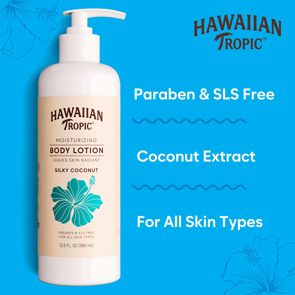 Hawaiian Tropic bottle side profile highlighting magnetic mount advantage