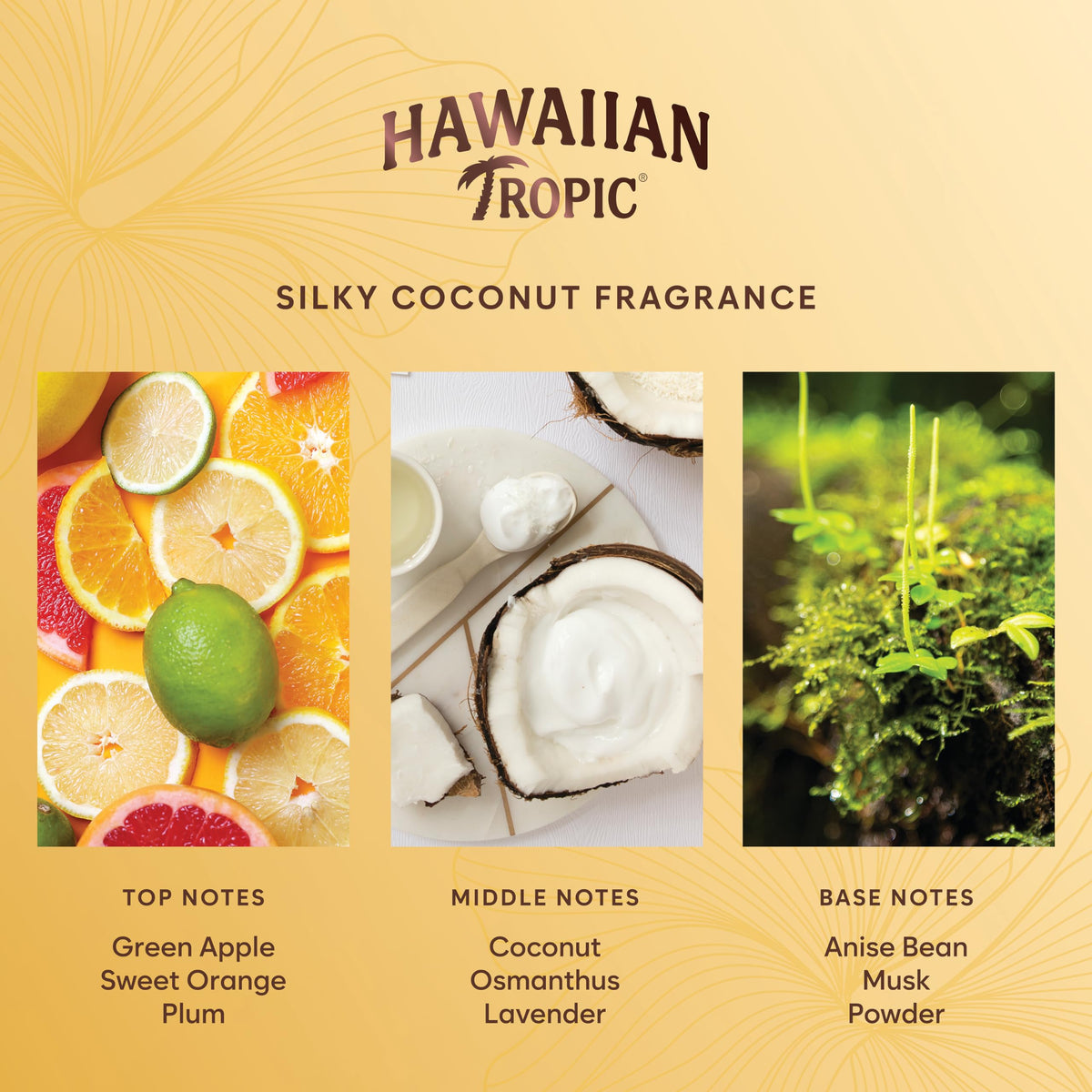 Hawaiian Tropic pump close-up showing tamper-proof dispenser for hygienic dosing