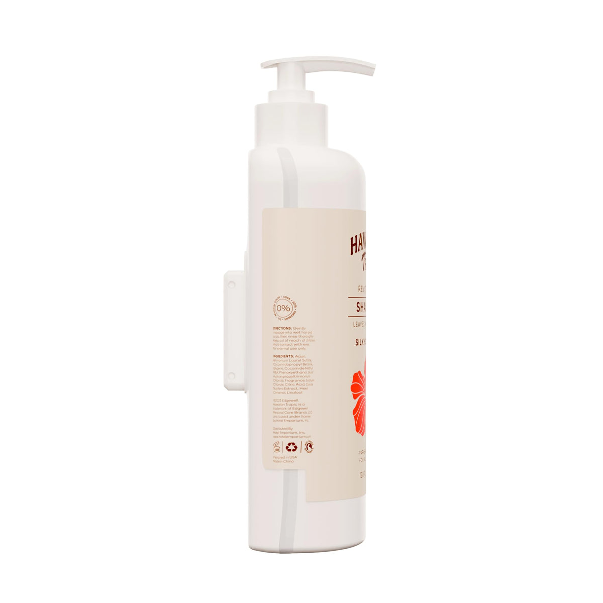 Hawaiian Tropic bottle beside common items showing 380ml scale for host planning
