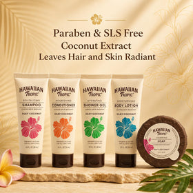 Hawaiian Tropic products staged at sink showing guest-ready convenience