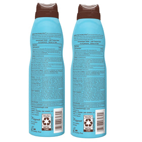 Hawaiian Tropic texture close-up absorbed into skin for non-greasy finish