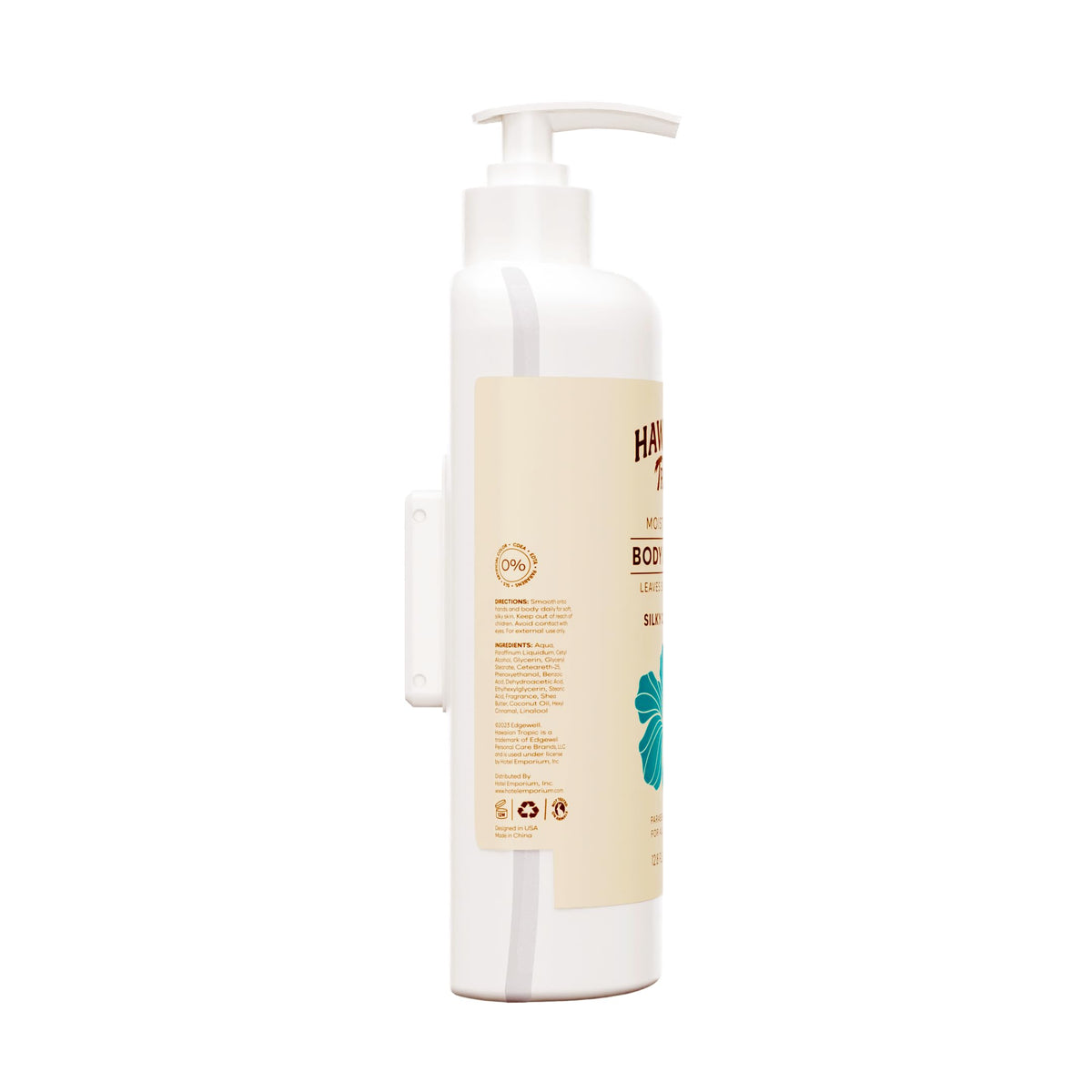 Hawaiian Tropic bottle being dispensed to show controlled portioning