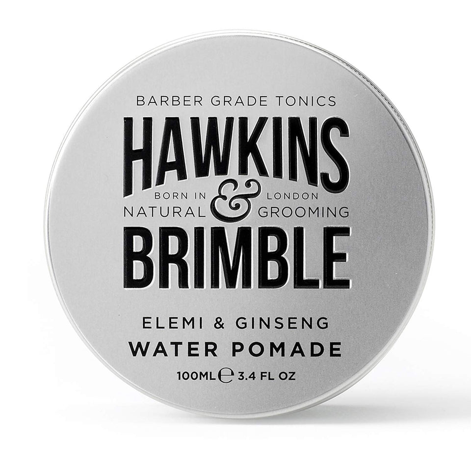 Hawkins & Brimble front jar showing clean packaging and easy storage benefit