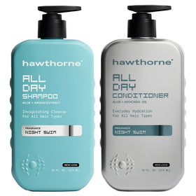 Hawthorne front packaging showing set and Night Swim scent benefit