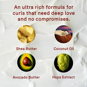 Hawthorne with shea and avocado butter jars showing nourishing ingredients
