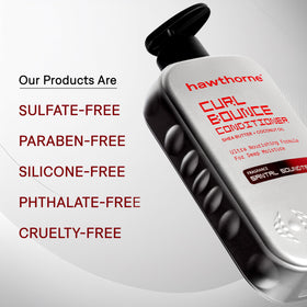 Hawthorne label close-up highlighting ingredient list and sulfate-free claim