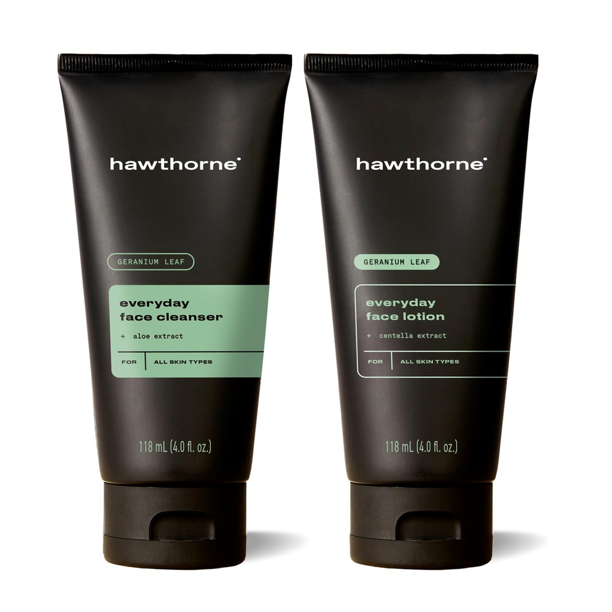 Hawthorne front packaging of skincare kit showing both bottles for clear routine
