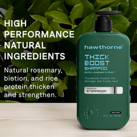 Hawthorne pump close-up demonstrating easy dispensing and tidy shower use benefit