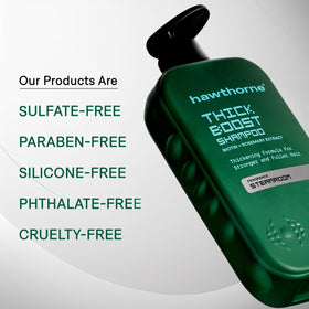 Hawthorne bottle in shower setting delivering invigorating eucalyptus-mint scent benefit