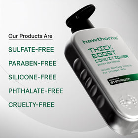 Hawthorne conditioner being applied in shower demonstrating easy rinseability