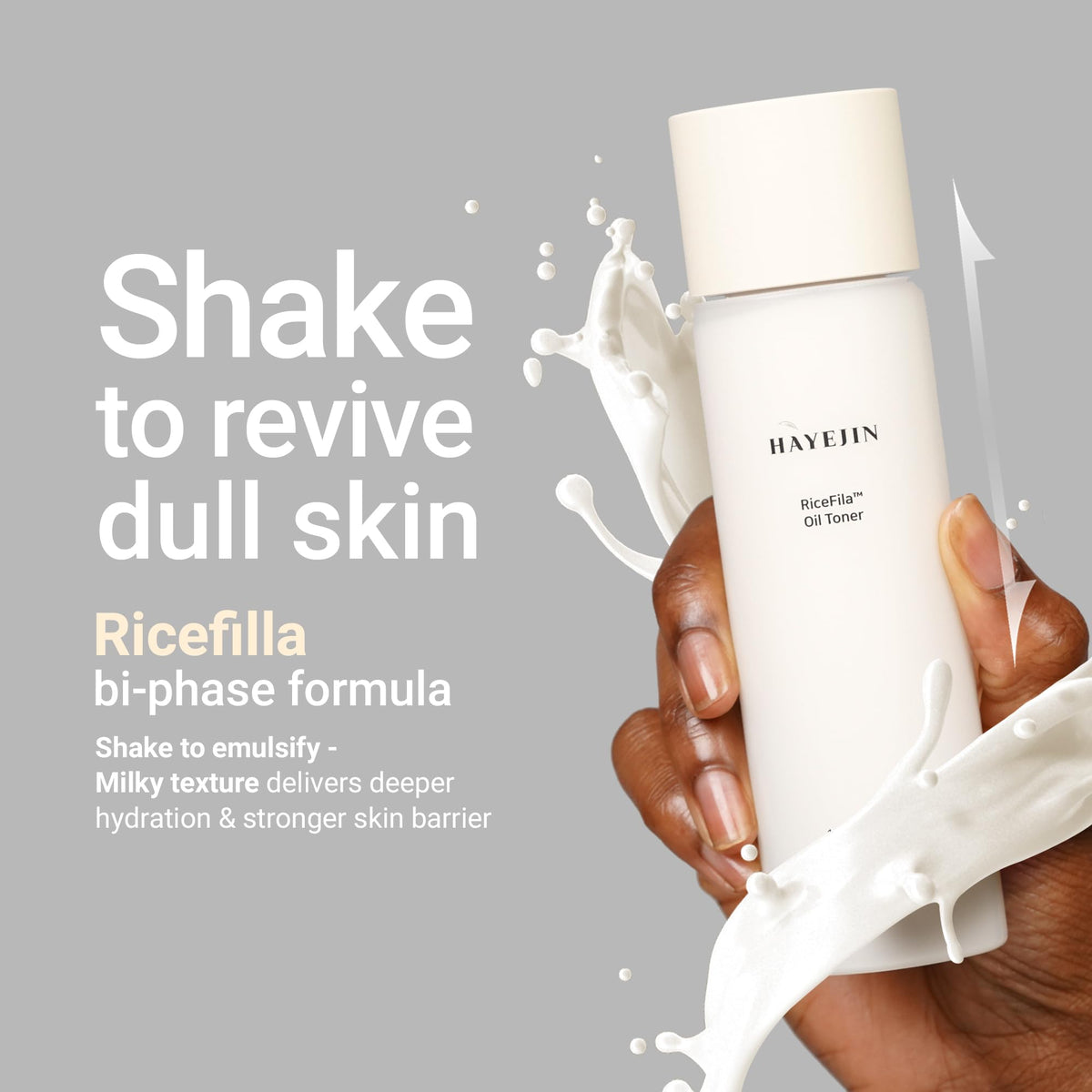 HAYEJIN applying product to hand demonstrating fast-absorbing hydration