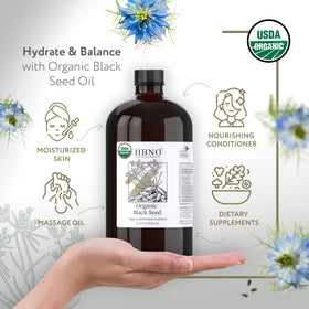 HBNO close-up of oil texture highlighting cold-pressed clarity benefit