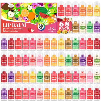 HCKLM front packaging showing 68 mini lip balms and variety — easy gifting