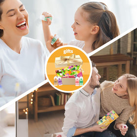 HCKLM lip balms arranged in a gift bag at a party demonstrating ready-to-give