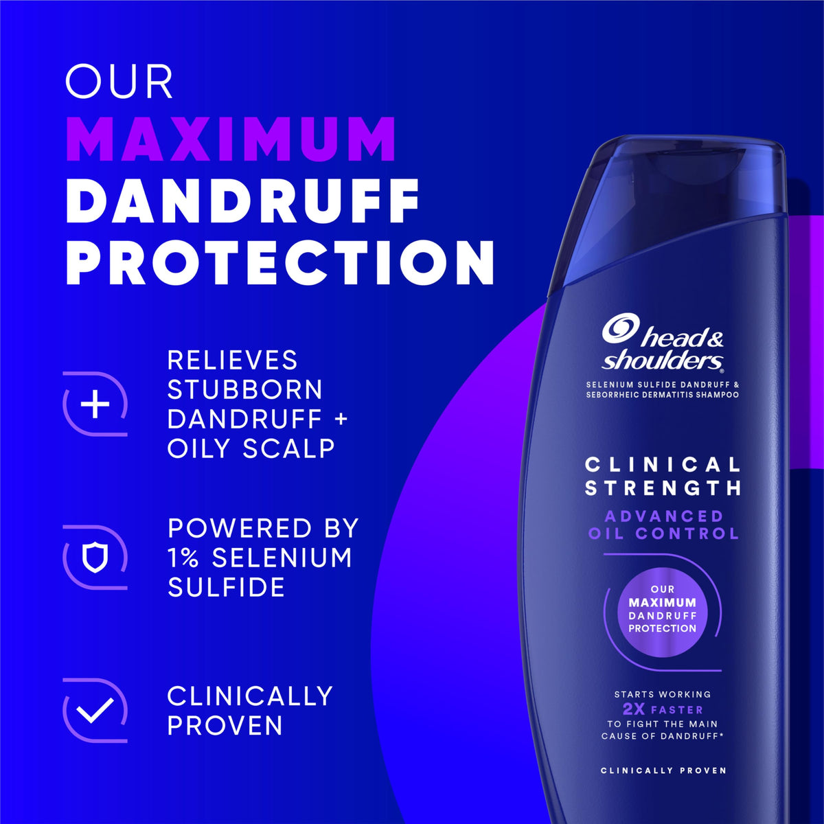 Head & Shoulders selenium sulfide active ingredient close-up emphasizing effectiveness