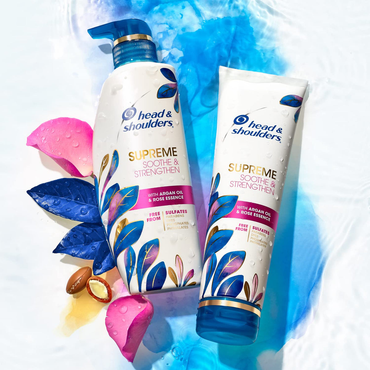 Head & Shoulders after-wash smooth hair back view showing reduced frizz and shine