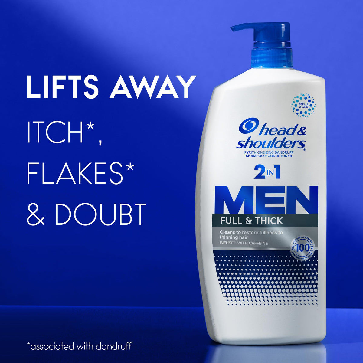 head & shoulders back label with directions and ingredient callouts for informed use