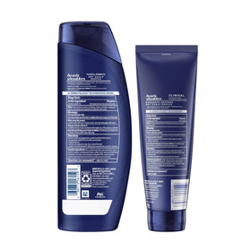 Lifestyle bathroom scene with Head & Shoulders set illustrating daily dandruff care routine