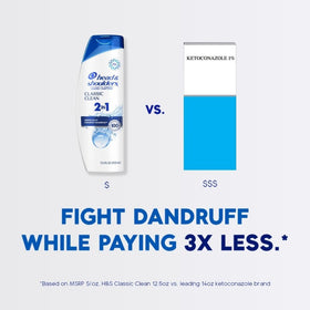 Head & Shoulders back label close-up showing active ingredient and benefits