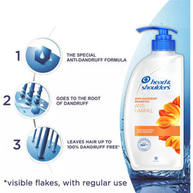 Head & Shoulders bottle label details highlighting anti-dandruff benefits