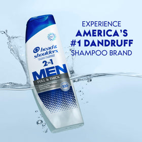 head & shoulders bottle held in hand to show scale and convenience for daily use