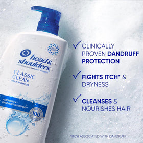 Head & Shoulders back label close-up with ingredient and usage details