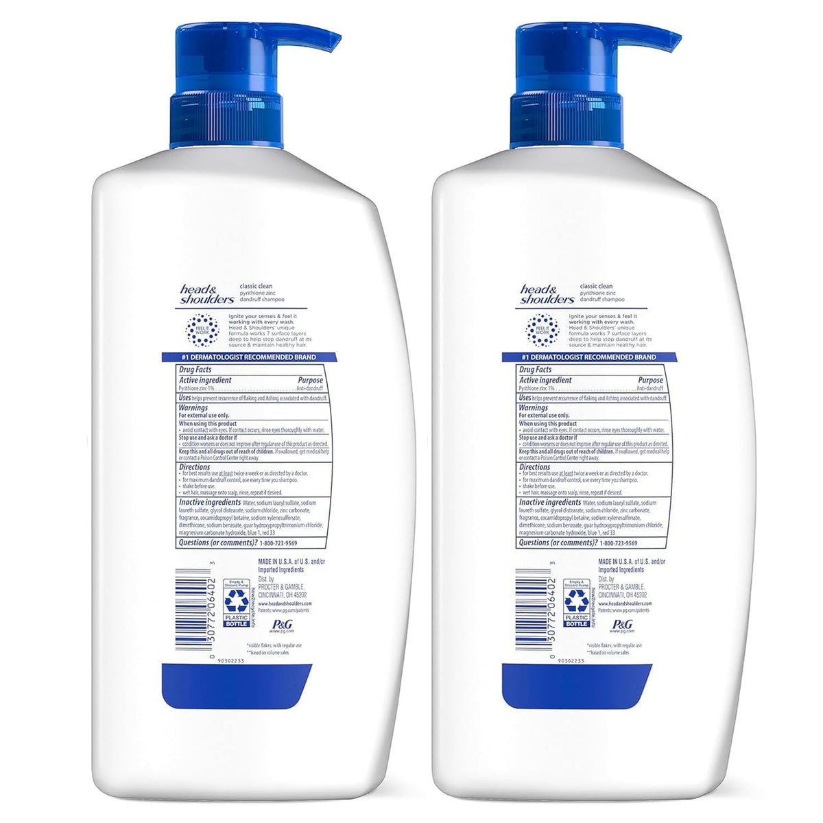 Head & Shoulders flip-top cap and dispense showing controlled application