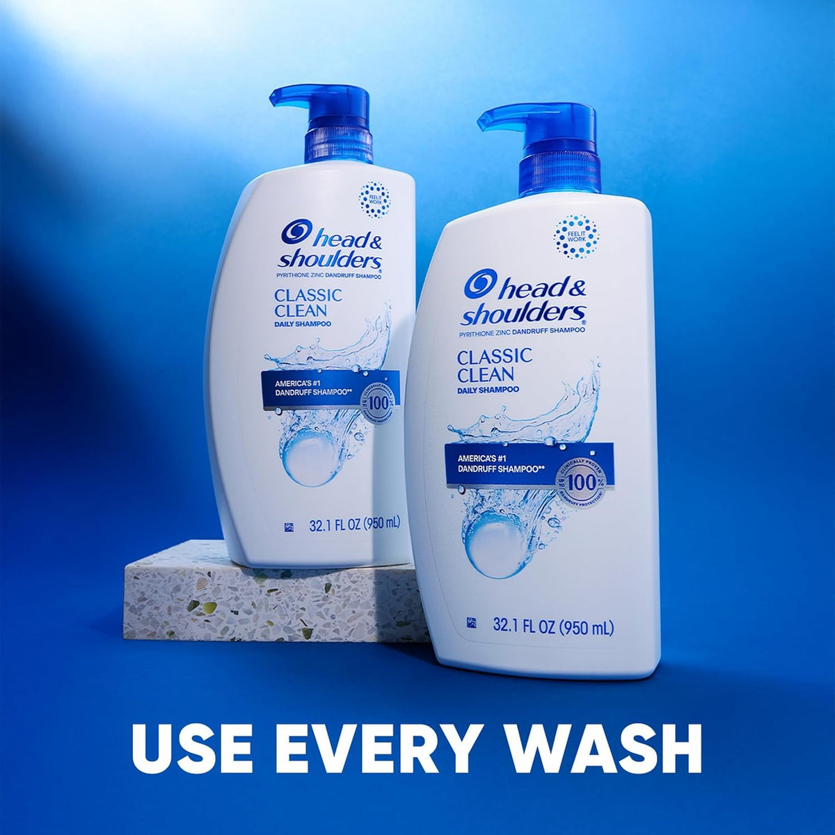 Head & Shoulders comparison of scalp flakes before and after use