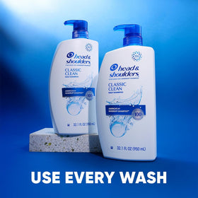 Head & Shoulders comparison of scalp flakes before and after use