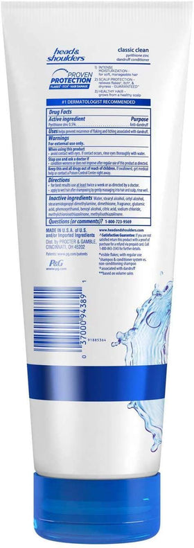 Head & Shoulders conditioner close-up texture on hand highlighting smooth, lightweight moisture
