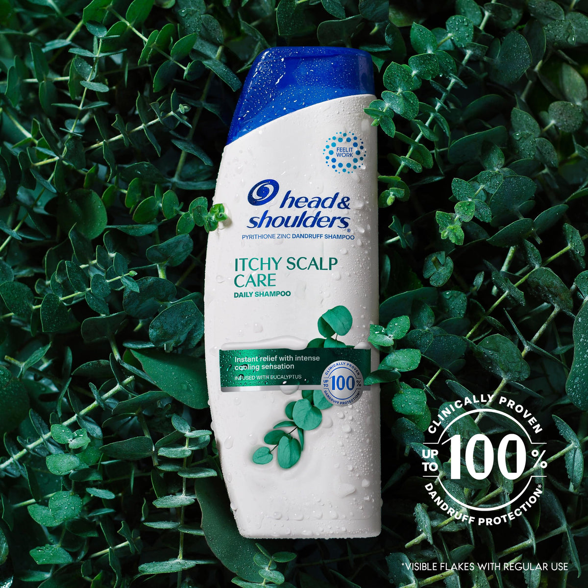 head & shoulders close-up foam texture demonstrating gentle cleansing and lather