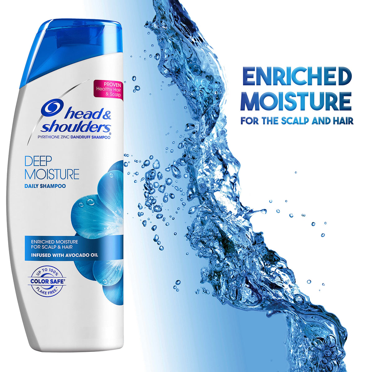 Head & Shoulders creating lather on wet hair to show effective cleansing benefit