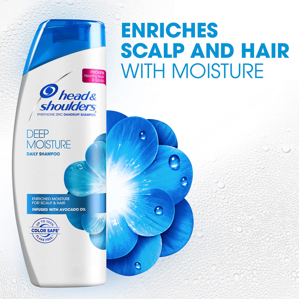 Head & Shoulders creamy shampoo texture highlighting moisturizing consistency benefit