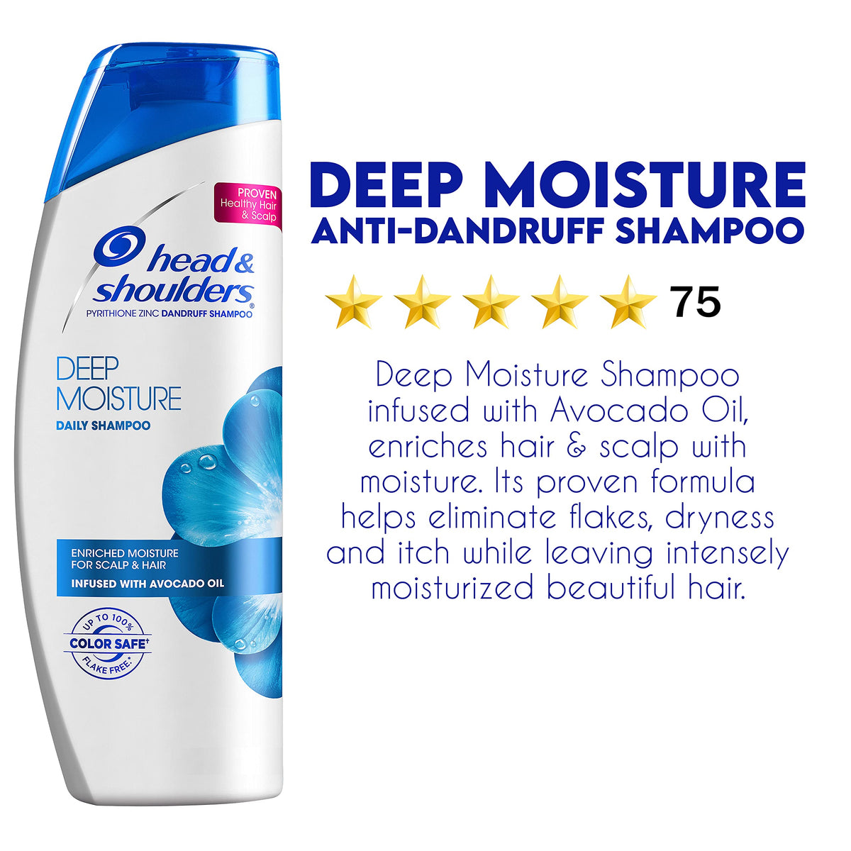 Head & Shoulders bottle on shower shelf in lifestyle setting for daily routine fit