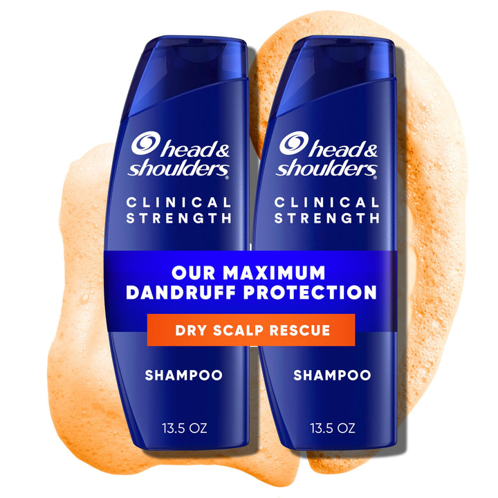 Head & Shoulders front packaging showing clinical strength twin pack and clear protection