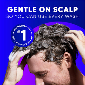 Person using Head & Shoulders in the shower demonstrating easy application and rinse