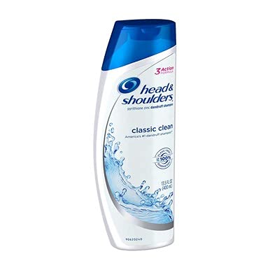 Head & Shoulders ingredient focus on Hydrazinc graphic suggesting targeted flake control