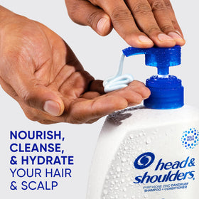 Head & Shoulders creamy lather in hands providing quick clean and conditioning