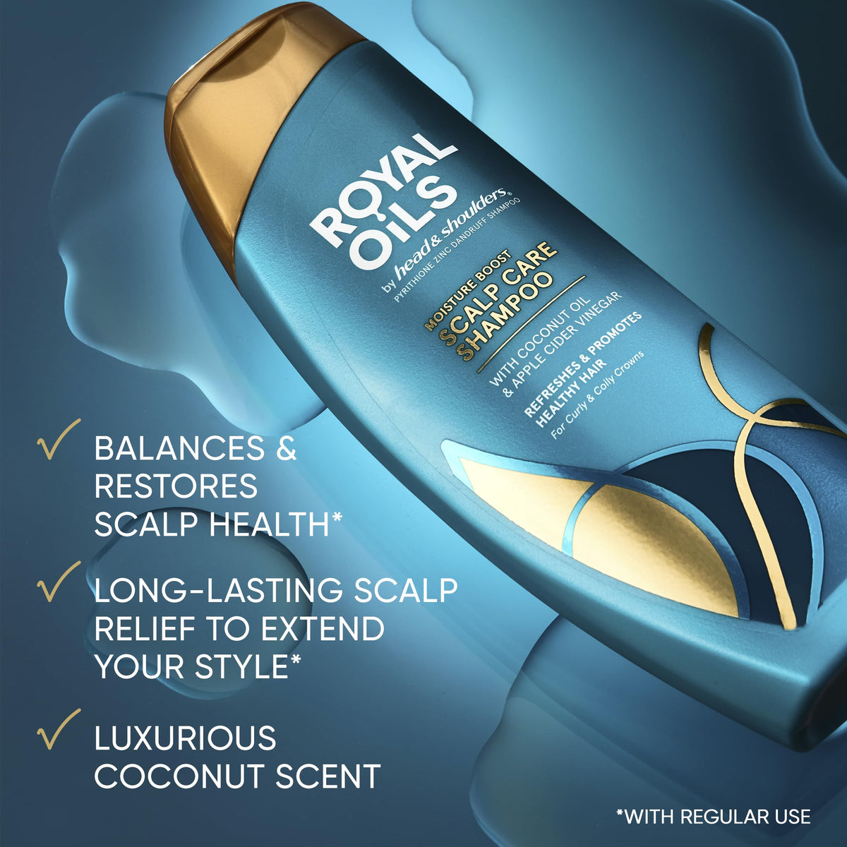 Head & Shoulders close-up label showing ingredients and clear usage benefit