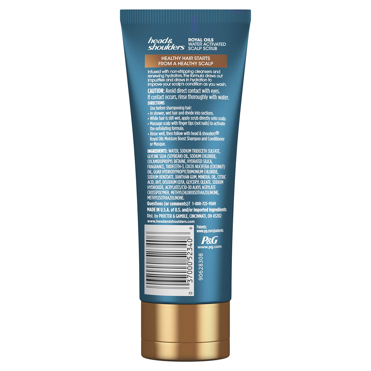 Head & Shoulders creamy scrub texture closeup showing exfoliating particles