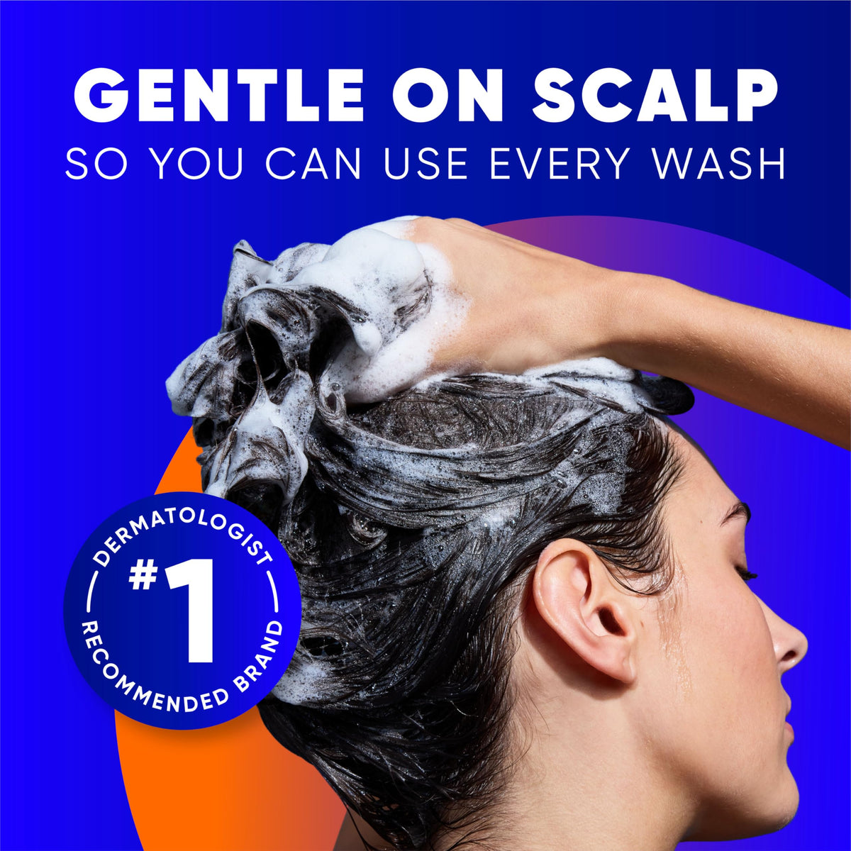 Head & Shoulders selenium sulfide ingredient visual illustrating targeted flake control