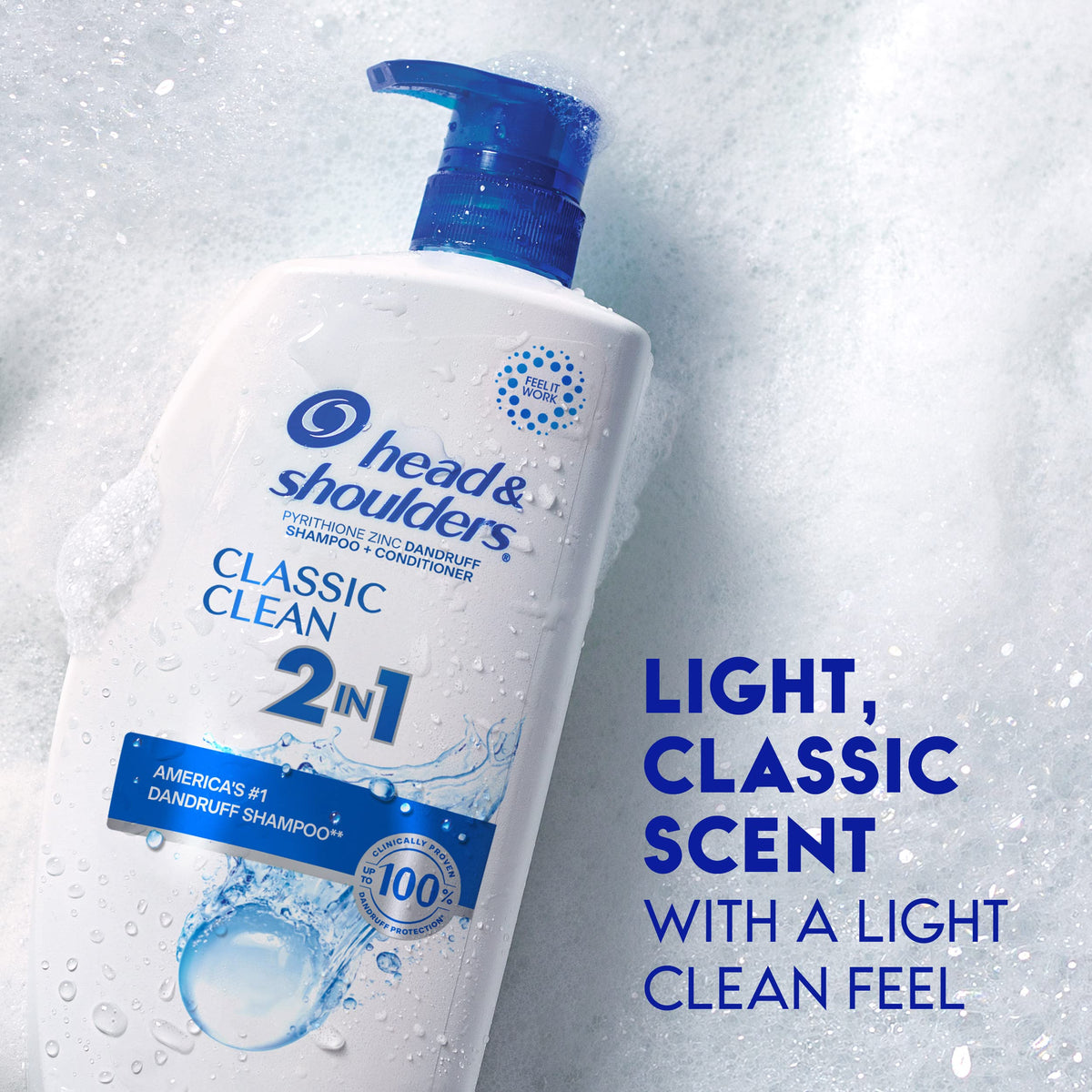 Head & Shoulders being applied to scalp demonstrating targeted shampooing