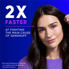 Head & Shoulders shampoo texture pouring to show creamy lather and cleansing power
