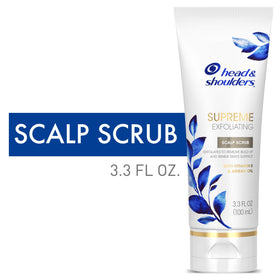Head & Shoulders close-up of exfoliant beads revealing gentle scrub action