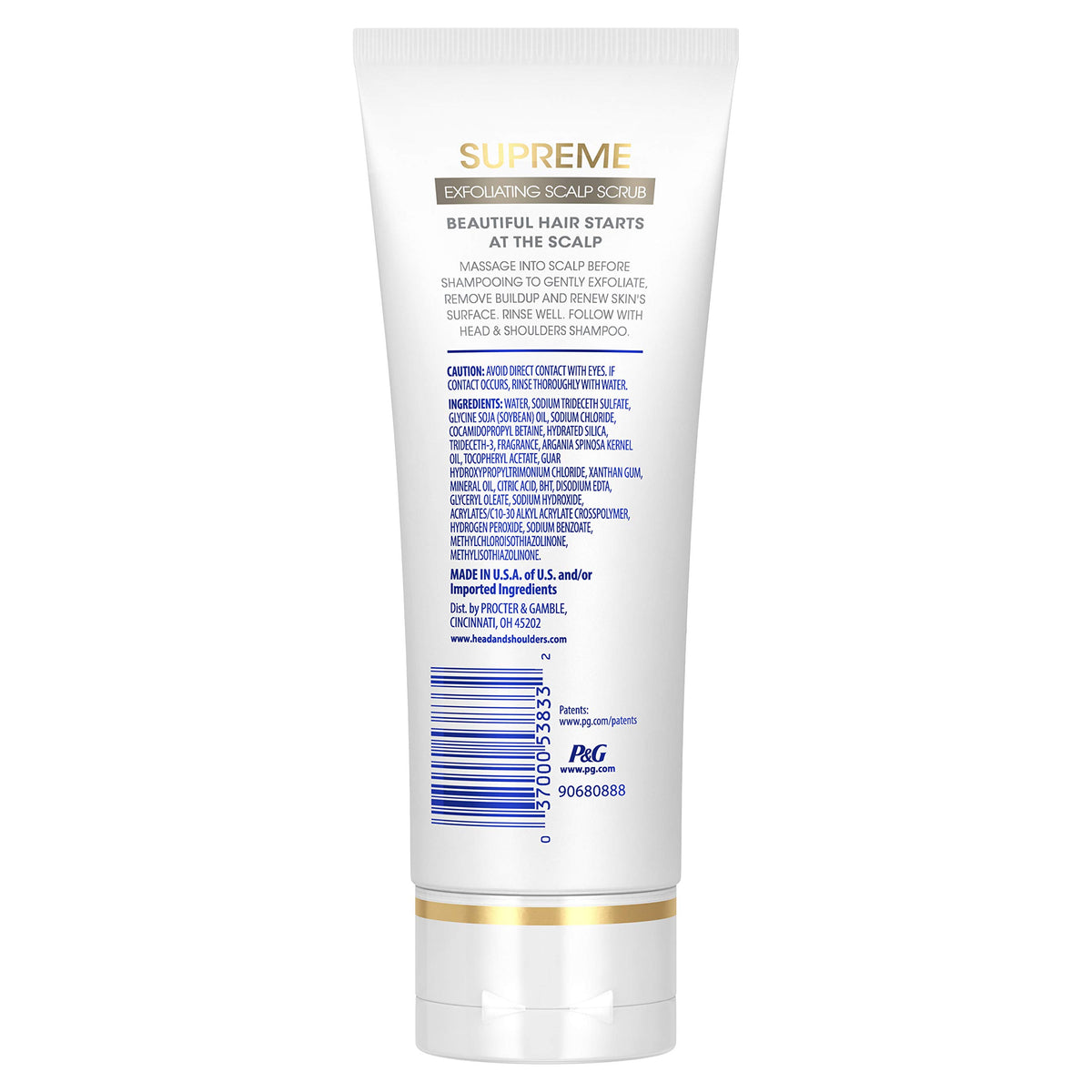 Head & Shoulders open cap cream texture demonstrating smooth application