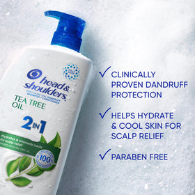 Head & Shoulders texture on palm showing creamy lather and easy dispensing benefit