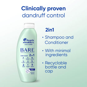 Head & Shoulders back label with ingredients list visible for transparency and ingredient-conscious shoppers